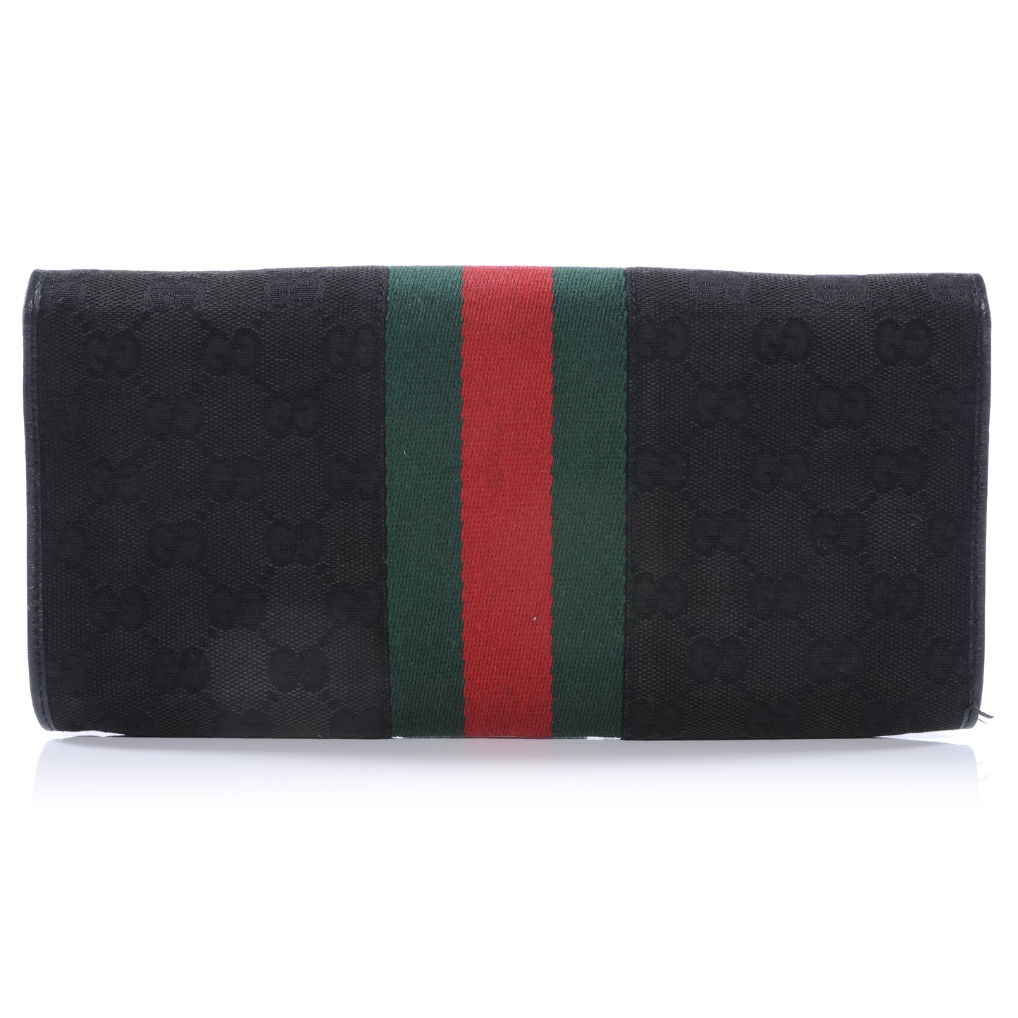 Monogram Bamboo Web Clutch Black