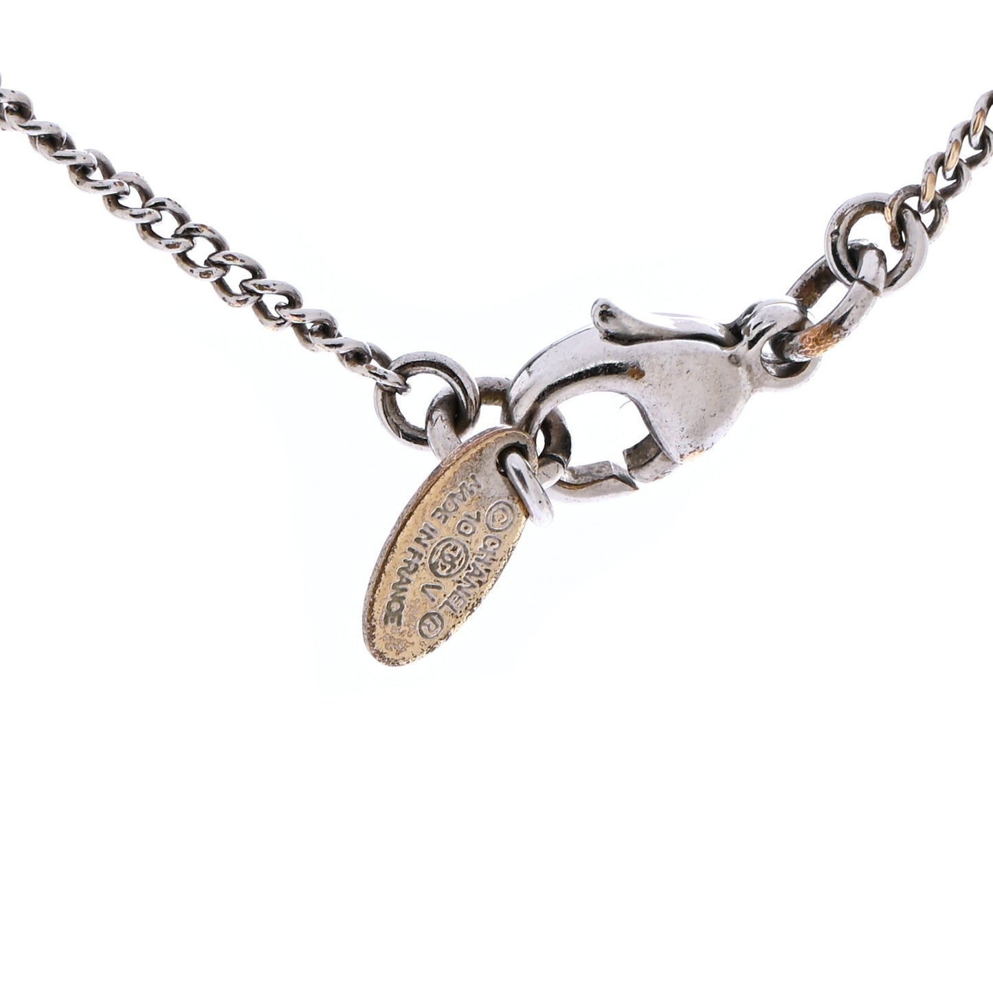 Crystal Timeless CC Necklace Silver
