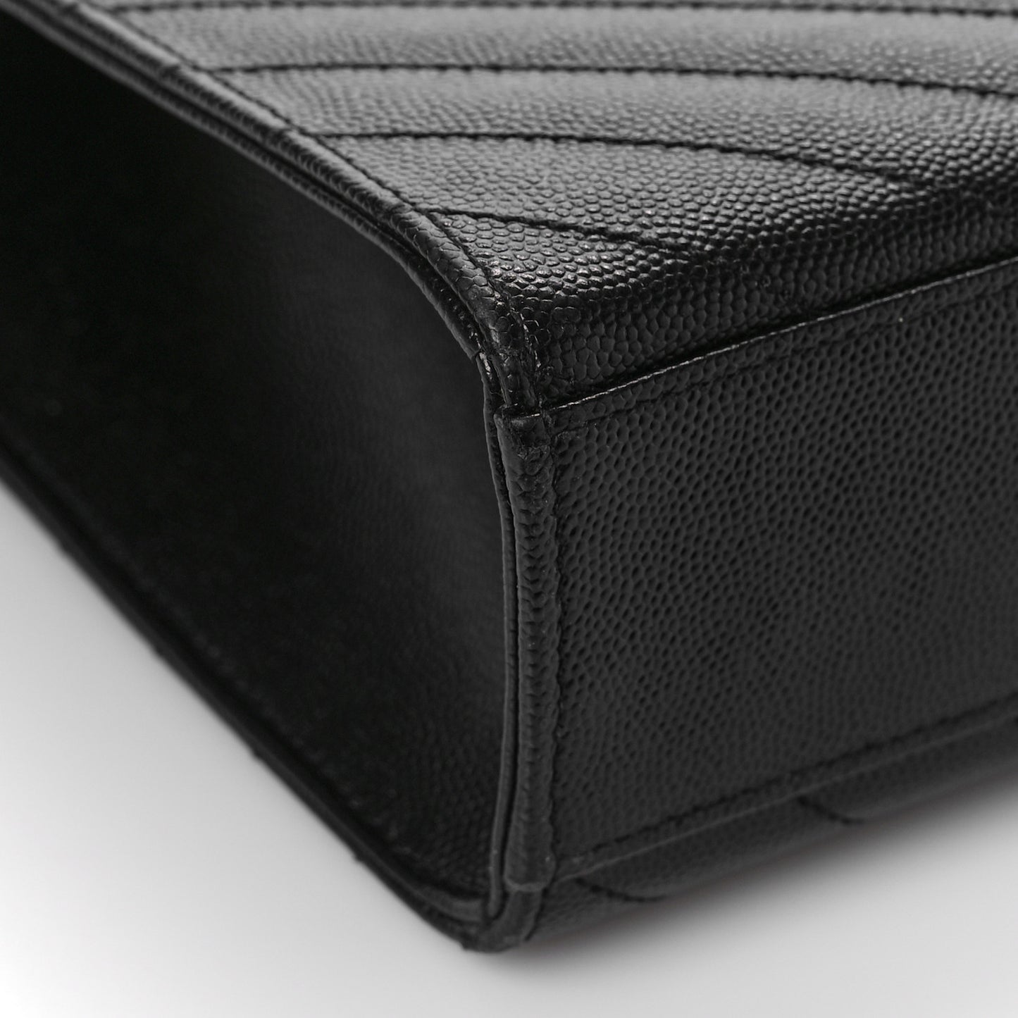Grain De Poudre Matelasse Chevron Large Monogram Satchel Black