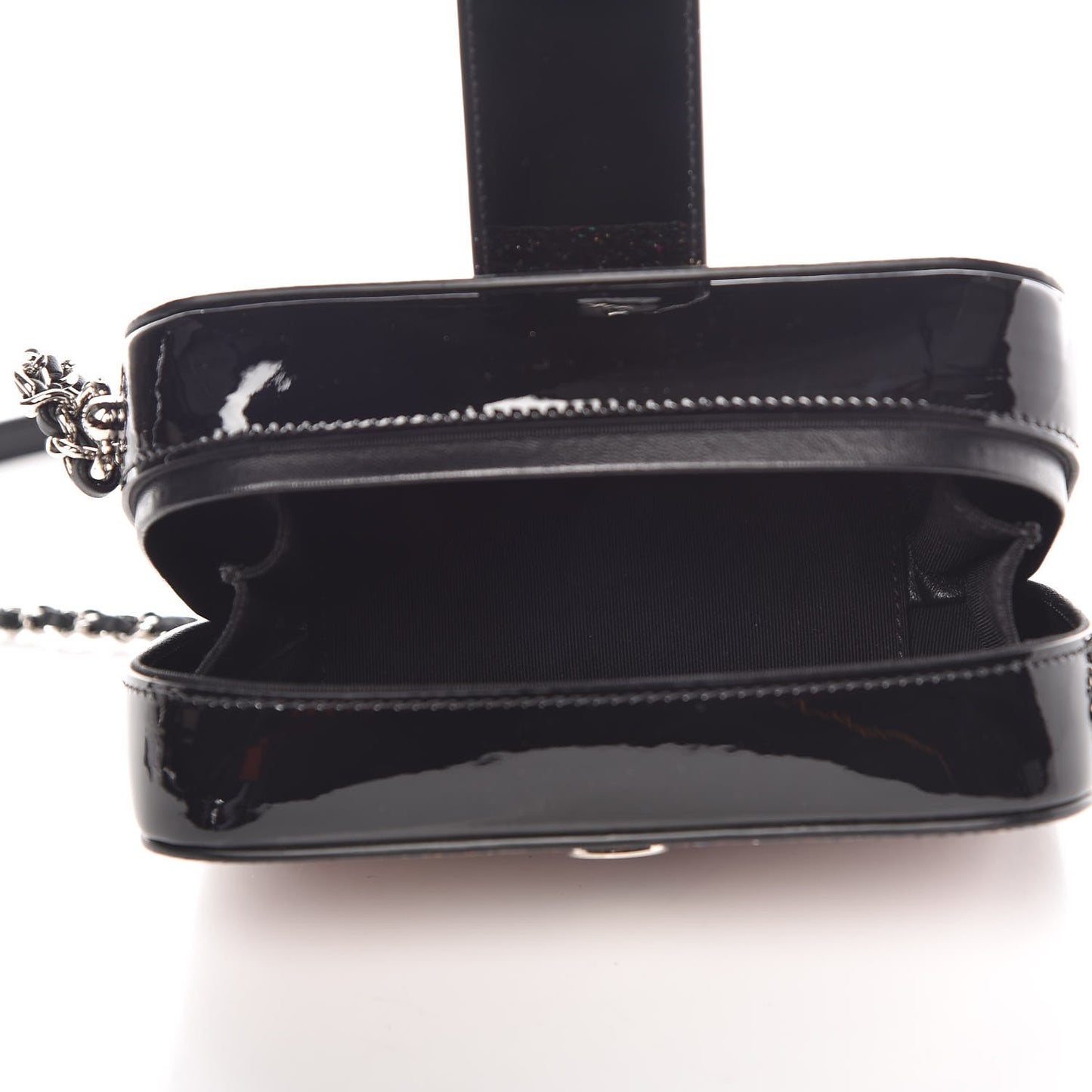 Glitter Patent Camera Case Multicolor Black