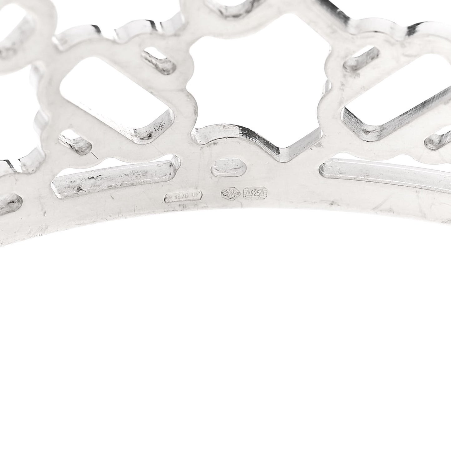 Sterling Silver Passerelle Chaine d'Ancre Cuff Bracelet