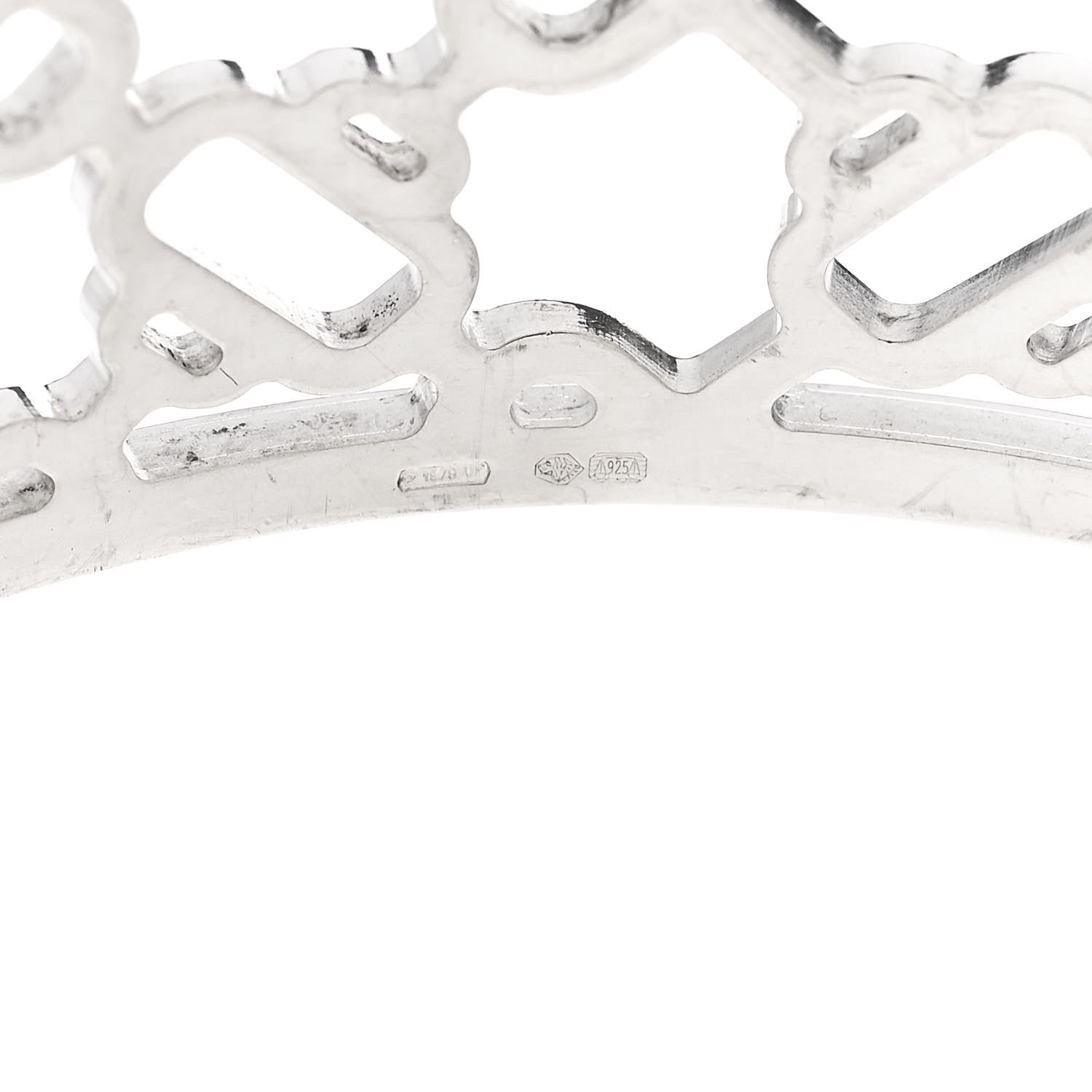 Hermes Sterling Silver Passerelle Chaine d'Ancre Cuff Bracelet 4 of 5