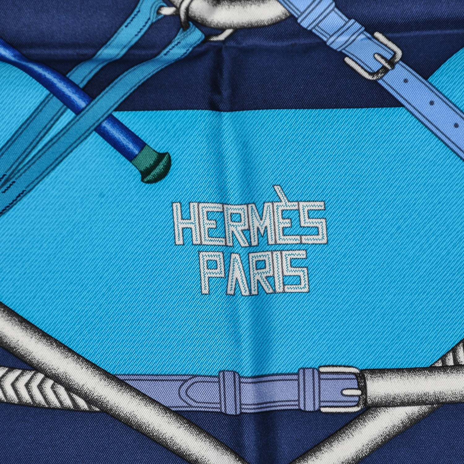 Hermes Silk Parcours Sans Faute Scarf 90 Ardoise Bleu Lagon Mauve