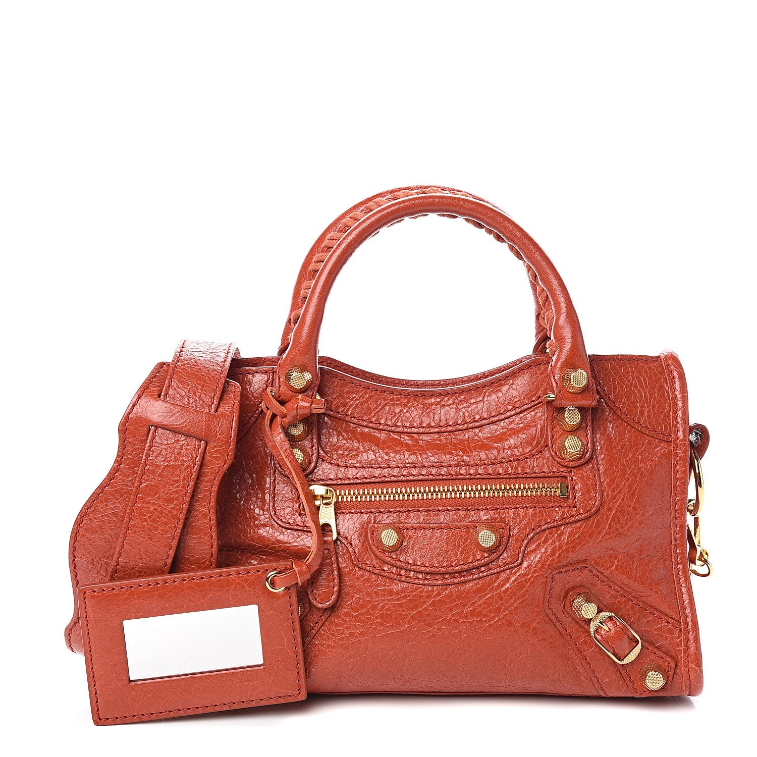 Balenciaga Agneau Giant 12 Gold Hardware Mini City Rouge Ambre 1 of 9