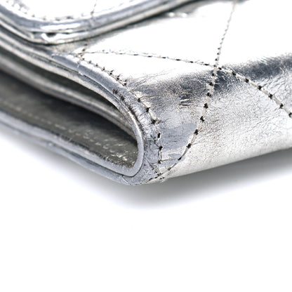 Chanel Metallic Aged Calfskin Quilted Reissue Long Flap Wallet Light Silver 7 of 15