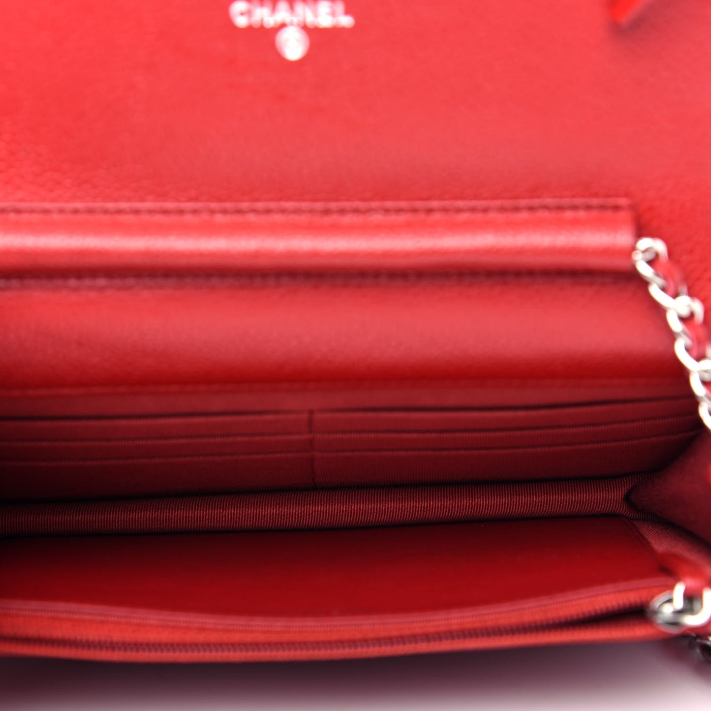 Caviar Quilted Wallet On Chain WOC Red