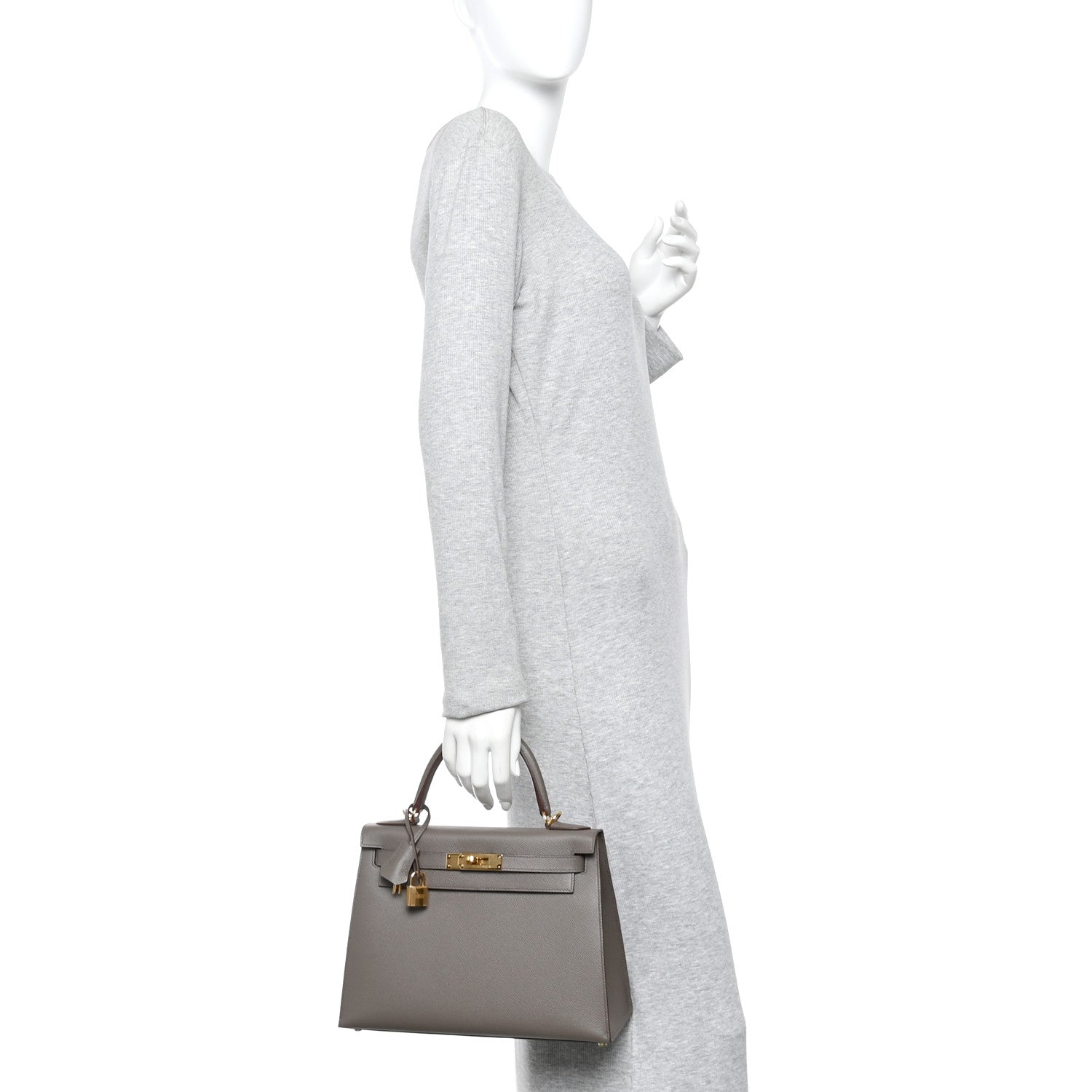 Hermes Epsom Kelly Sellier 28 Etain 2 of 10