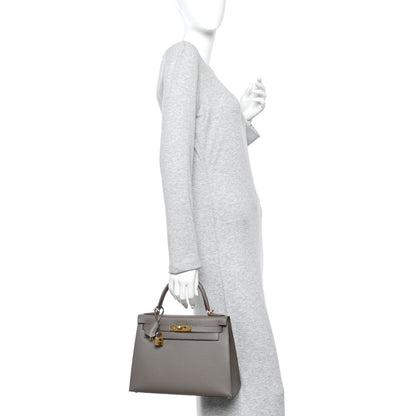 Hermes Epsom Kelly Sellier 28 Etain 2 of 10