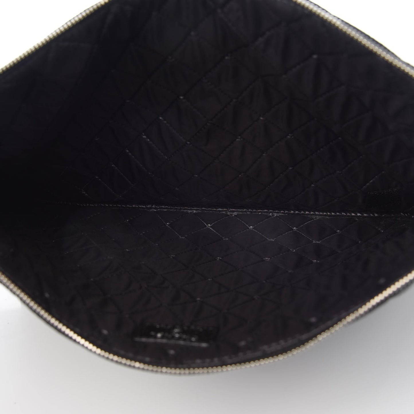 Caviar Quilted Large Cosmetic Case Black