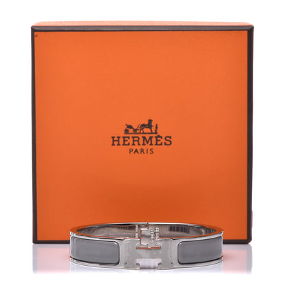 Hermes Enamel Narrow Clic Clac H Bracelet PM Gris Macadam 5 of 5