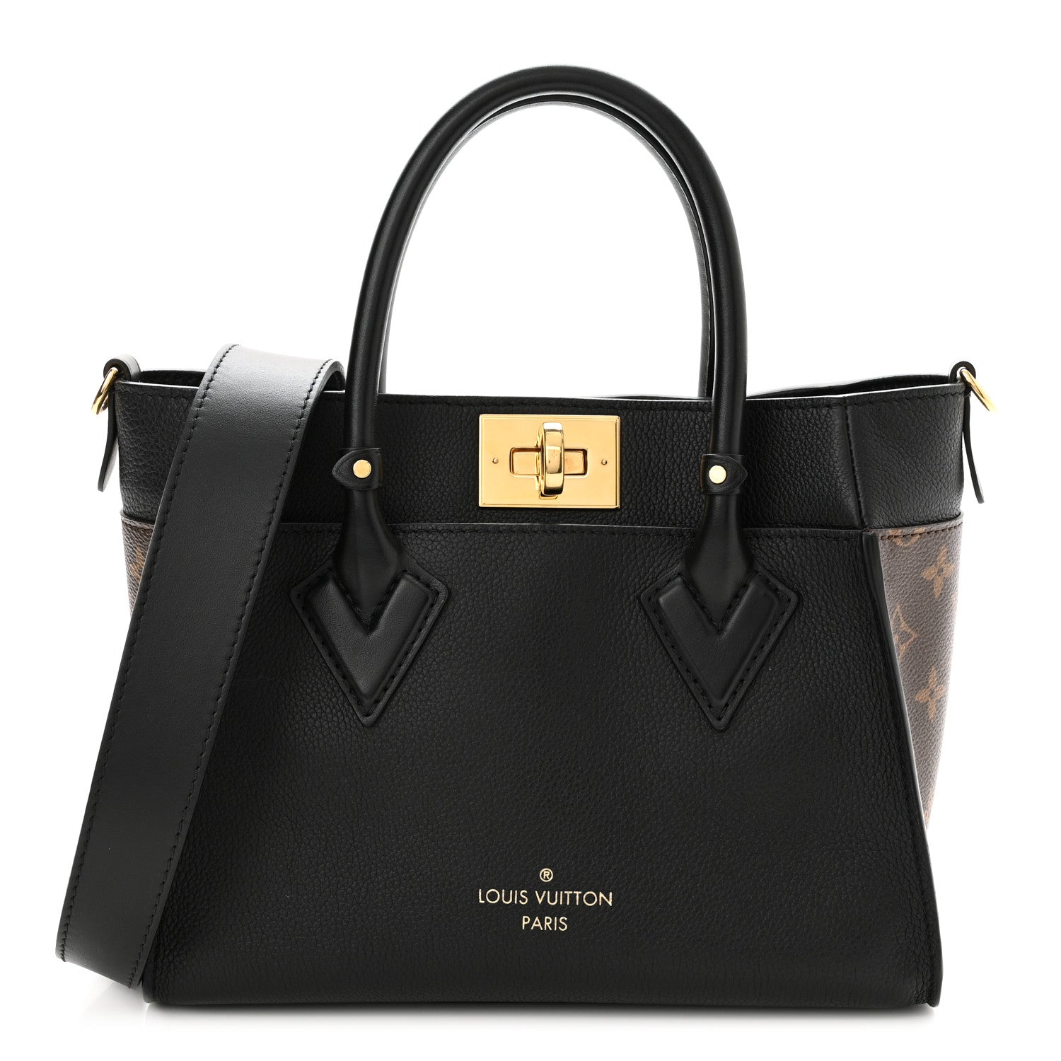 Louis Vuitton Calfskin Monogram On My Side PM Black 1 of 10