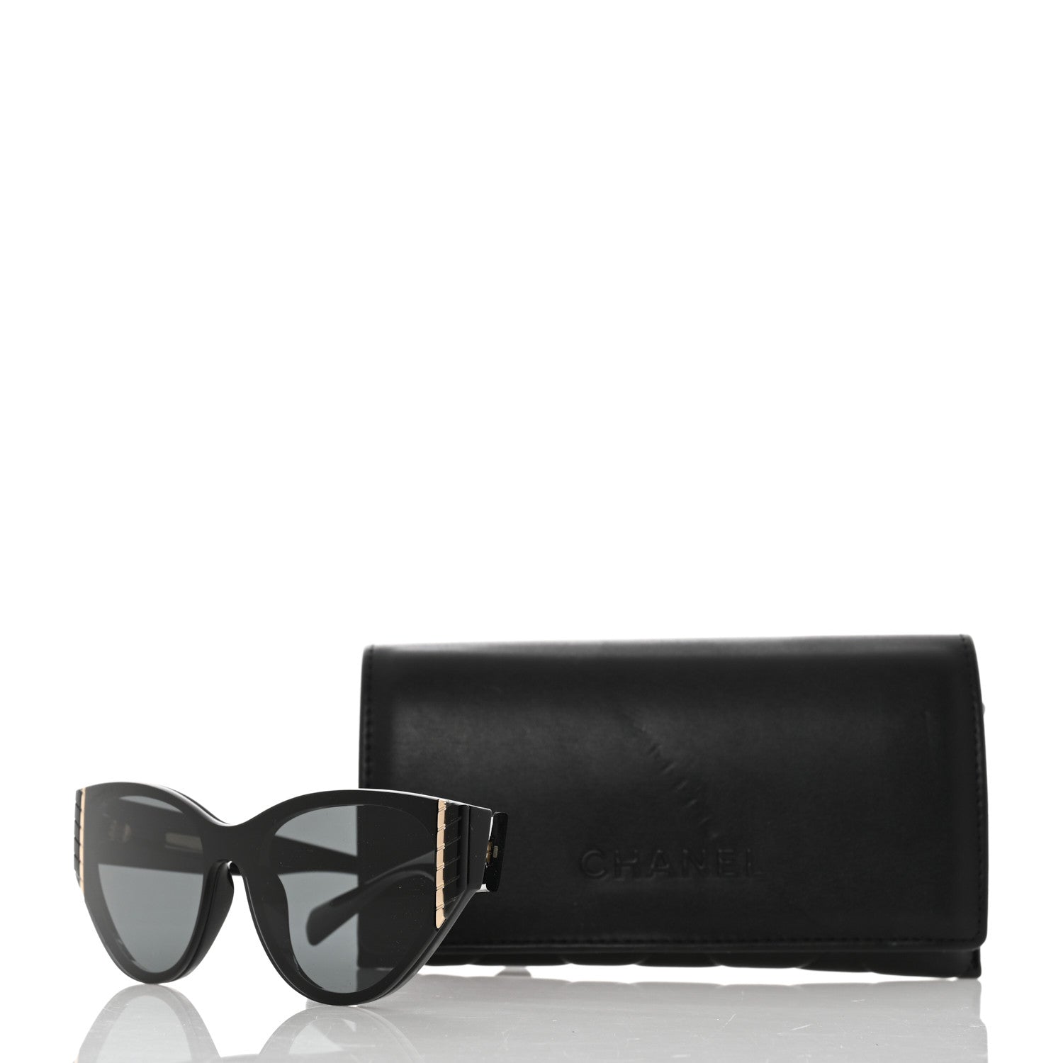 Chanel Acetate Cat Eye Sunglasses 6054 Black 6 of 6