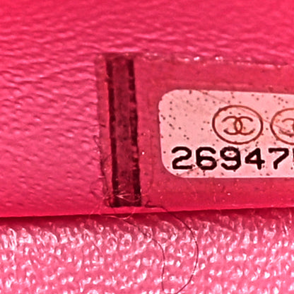Chanel Lambskin Chevron Quilted Mini Square Flap Pink 7 of 11