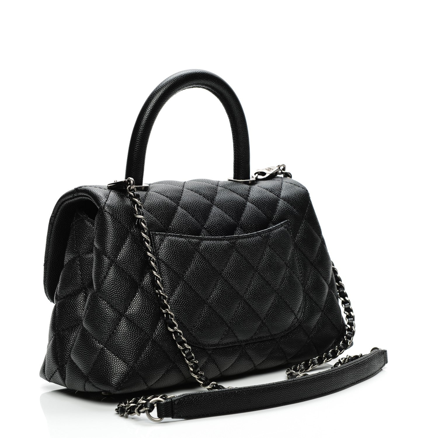 Chanel Caviar Quilted Mini Coco Handle Flap Black 3 of 8