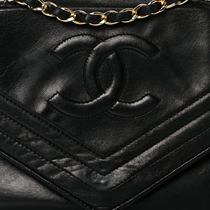 Chanel Lambskin CC Envelope Single Flap Black 8 of 13