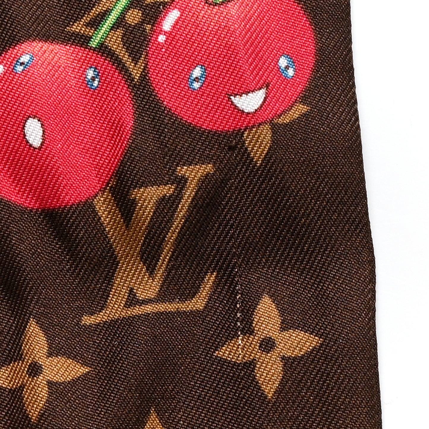 LV X TM Silk Monogram Cerises Bandeau Brown
