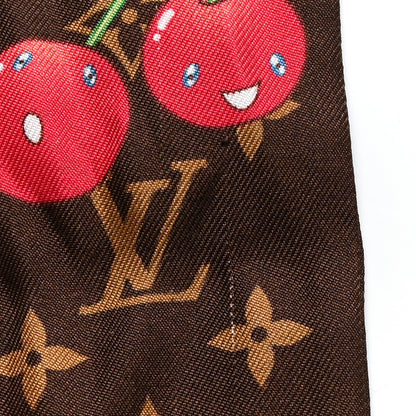 Louis Vuitton LV X TM Silk Monogram Cerises Bandeau Brown 3 of 3