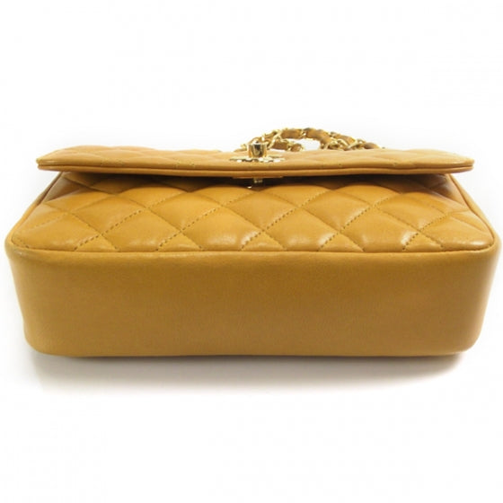 Lambskin Quilted Mini Flap Mango