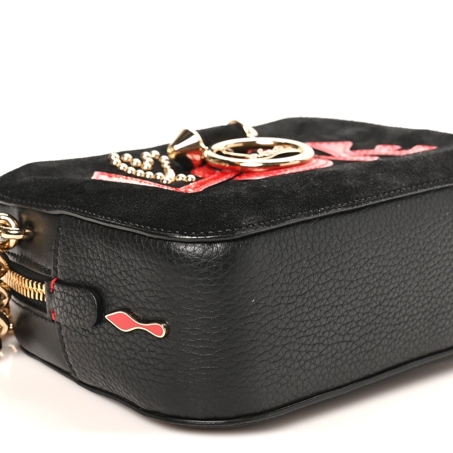 Christian Louboutin Suede Calfskin Love Rubylou Crossbody Black 8 of 9