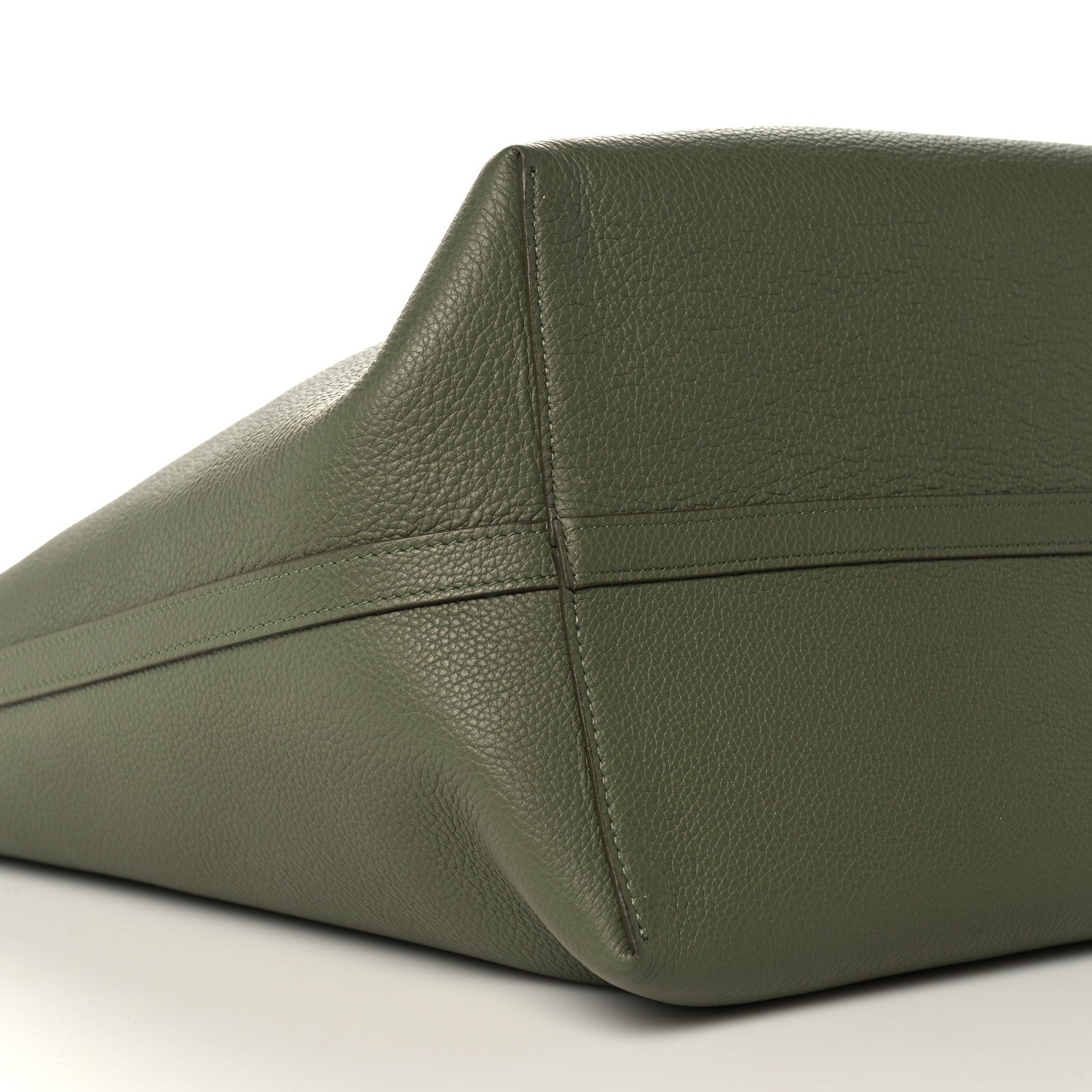 Celine Grained Calfskin Maillon Triomphe Medium Cabas Light Khaki 5 of 10