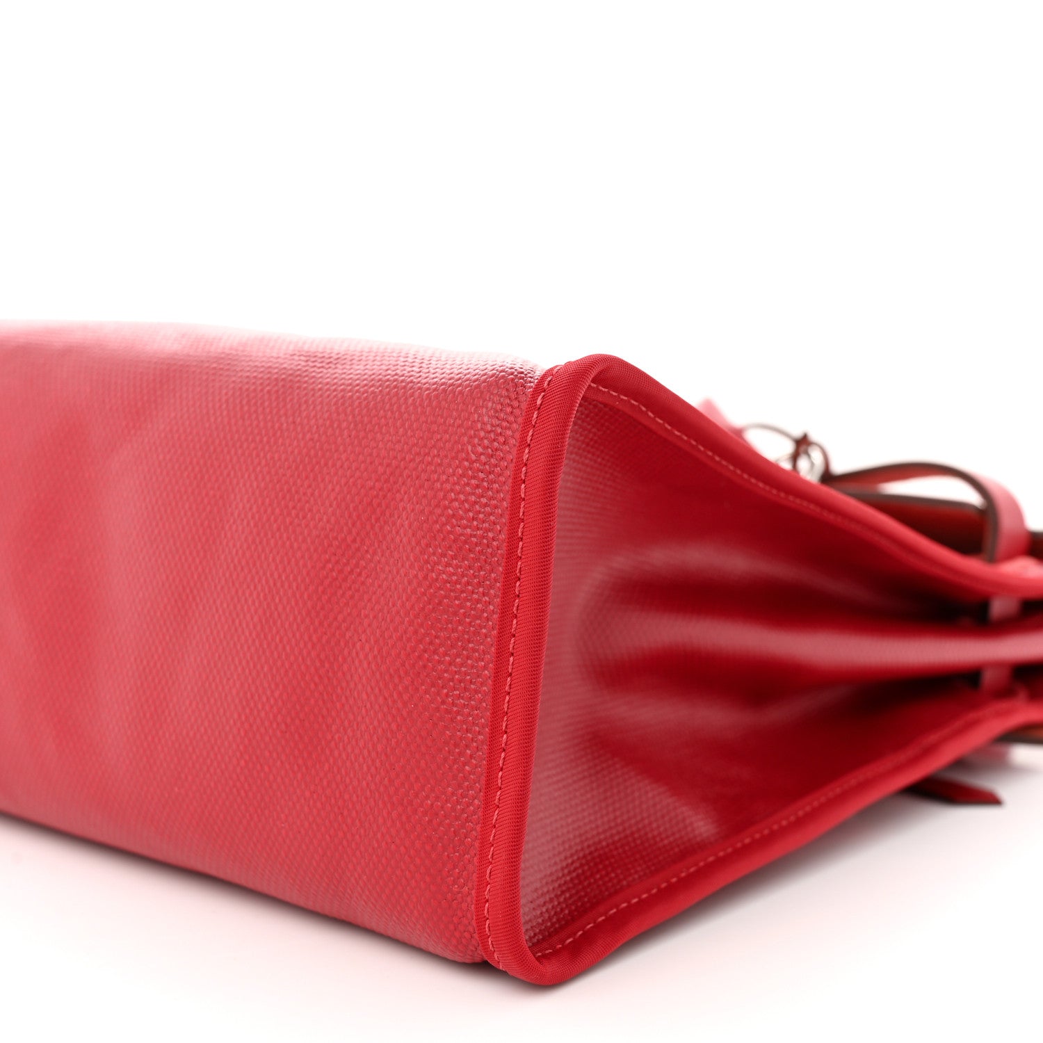 Hermes Toile H Berline Vache Hunter Herbag Zip PM 31 Rouge Piment Ecru 11 of 12