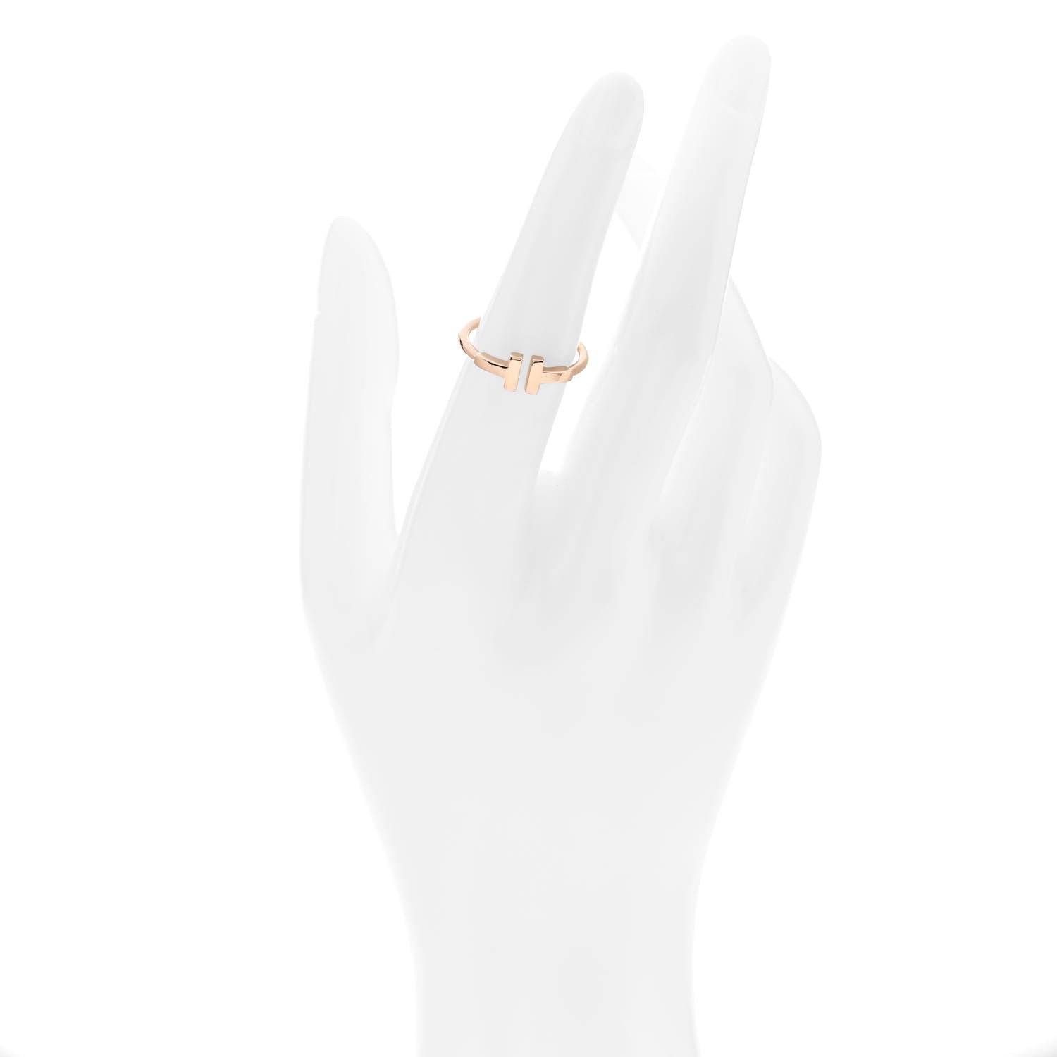 Tiffany 18K Rose Gold T Wire Ring 53 6.25 2 of 5