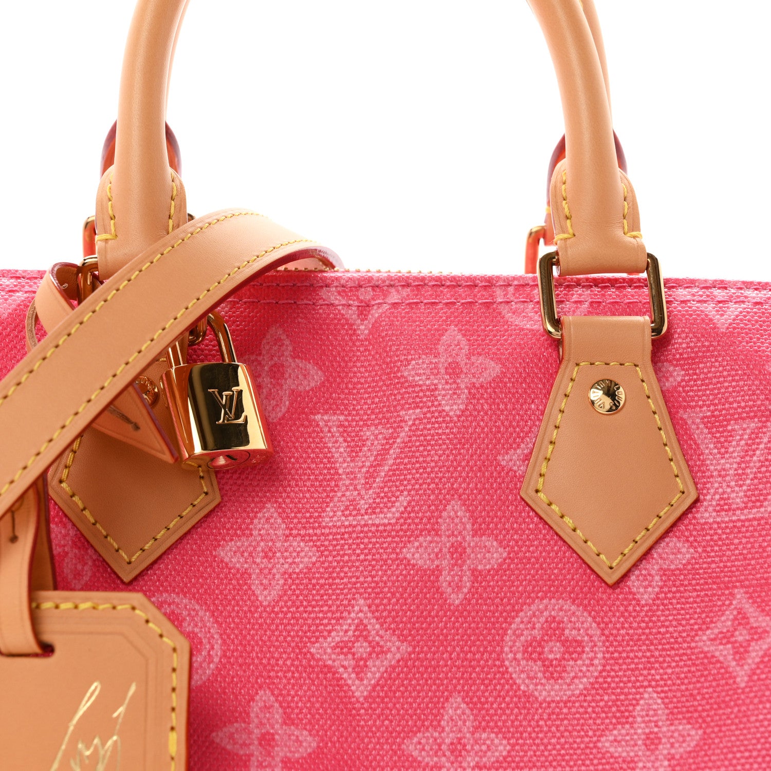 Louis Vuitton Monogram Origine Speedy Bandouliere 25 Rose Ruban 7 of 9