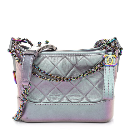 Chanel Iridescent Lambskin Calfskin Quilted Small Gabrielle Hobo Light Purple 1 of 13