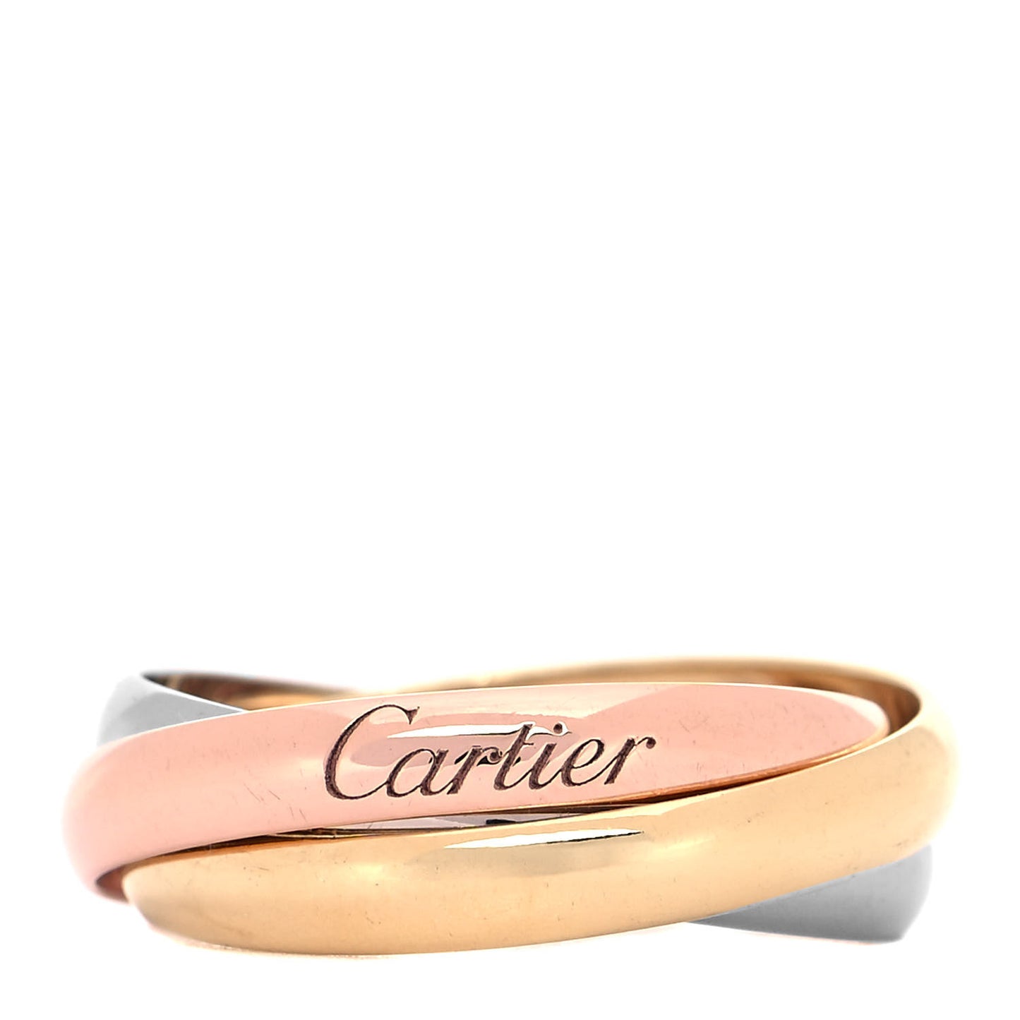 18K Pink Yellow White Gold Classic Trinity Ring 51 5.75