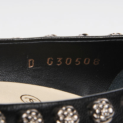 Chanel Lambskin Cap Toe Camellia Pumps Black 36 7 of 7