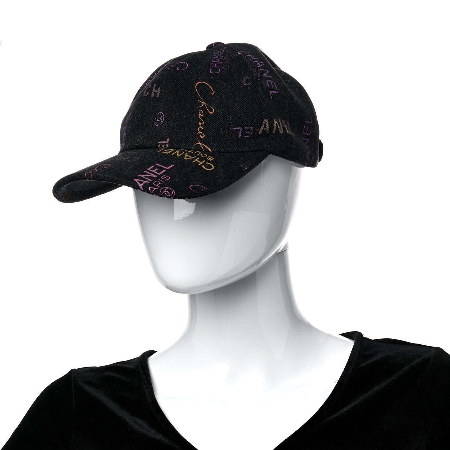 Chanel Denim Mood Cap Hat Black 2 of 7