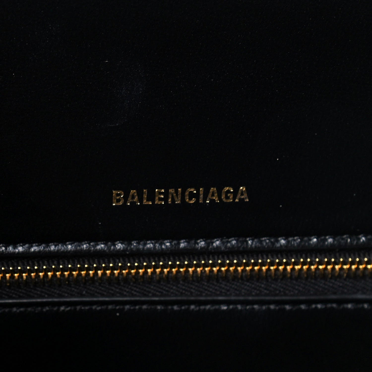 Balenciaga Shiny Box Calfskin Medium Hourglass Top Handle Bag Black 6 of 12