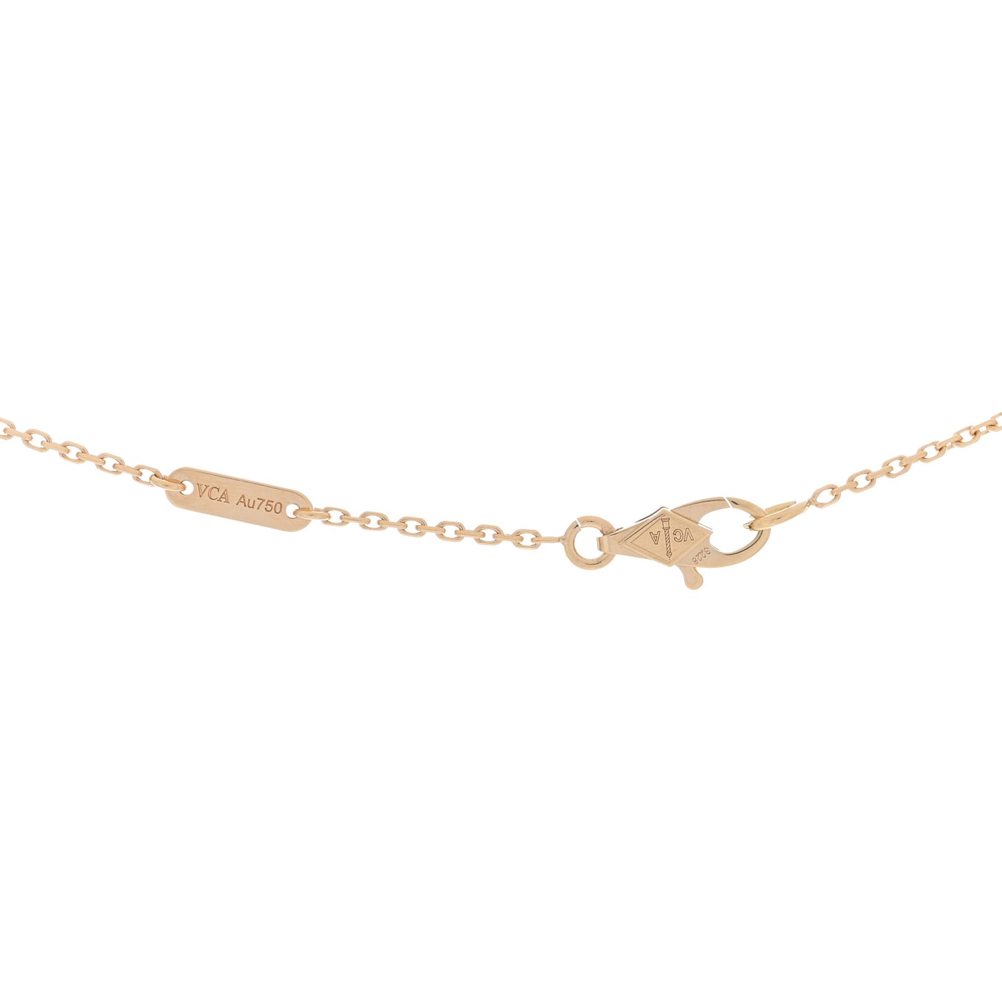 18K Yellow Gold Mother of Pearl Sweet Alhambra Pendant Necklace