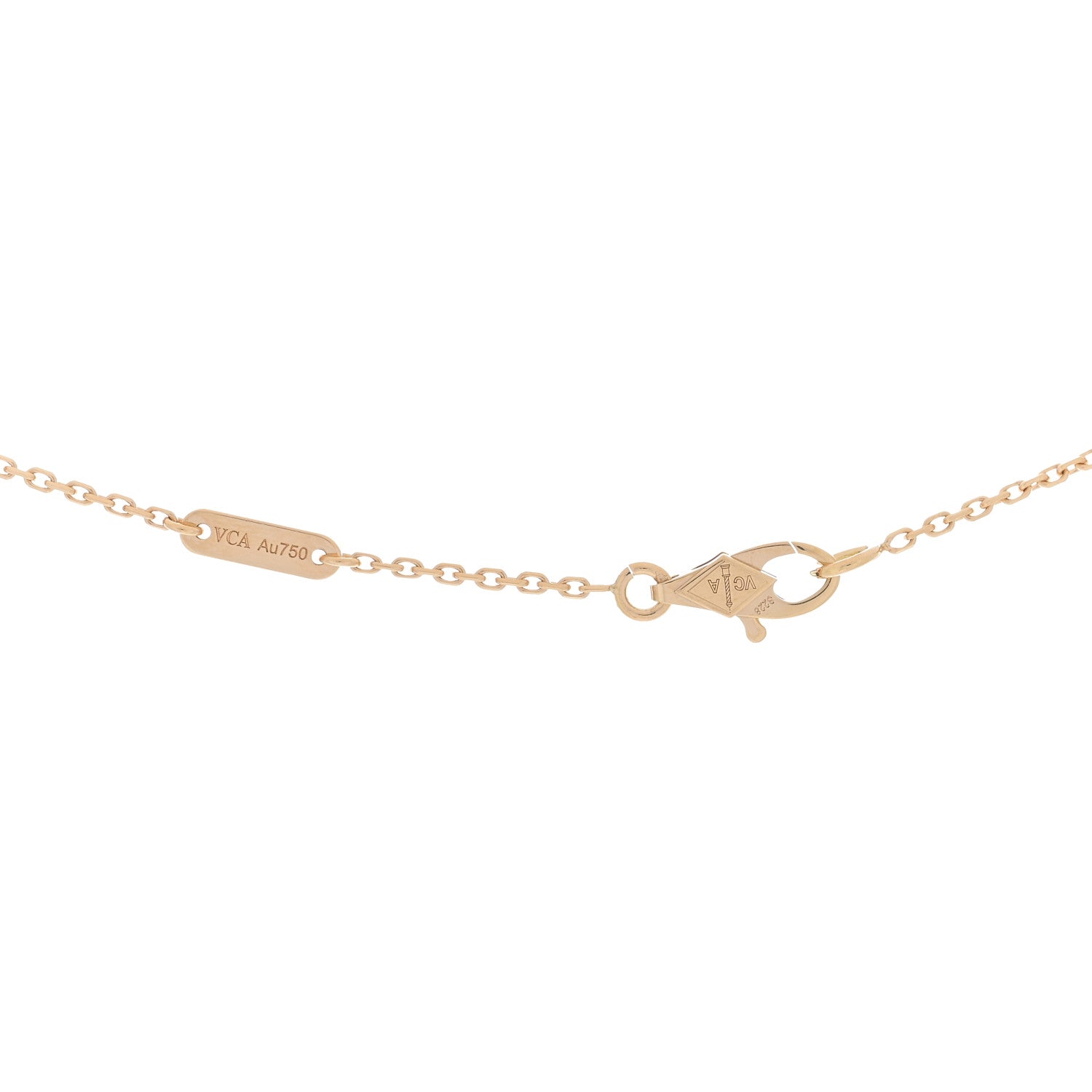 Van Cleef & Arpels 18K Yellow Gold Mother of Pearl Sweet Alhambra Pendant Necklace 3 of 3