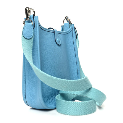 Hermes Taurillon Clemence Evelyne TPM Bleu Du Nord 3 of 11