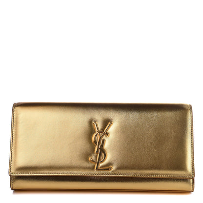 Saint Laurent Metallic Calfskin Monogram Cassandre Clutch Ciad 1 of 6
