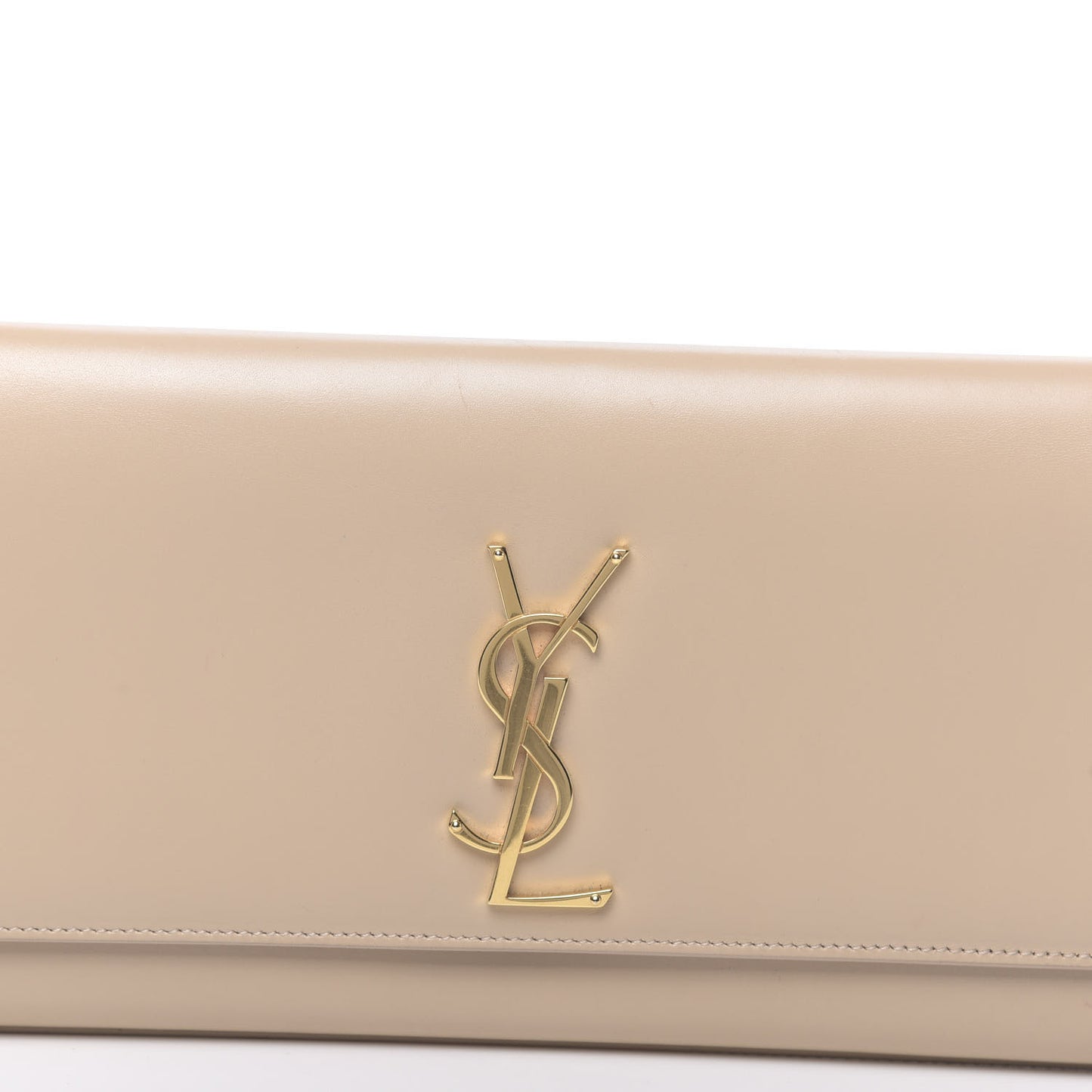 Smooth Calfskin Cassandre Clutch Nude Powder