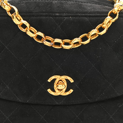 Chanel Suede Quilted CC Camera Case Black 8 of 10