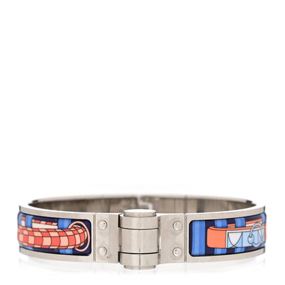 Hermes Enamel Printed Narrow Colliers De Chiens Hinged Bracelet S 1 of 5