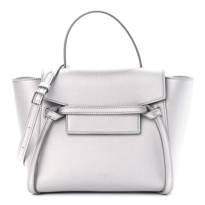 Celine Laminated Calfskin Nano Belt Bag Silver 1 of 9