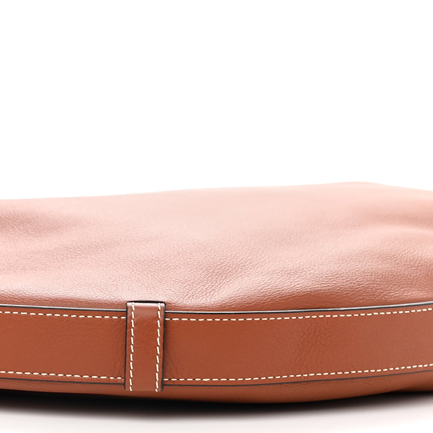 Supple Calfskin Medium Strap Leandre Shoulder Bag Brown
