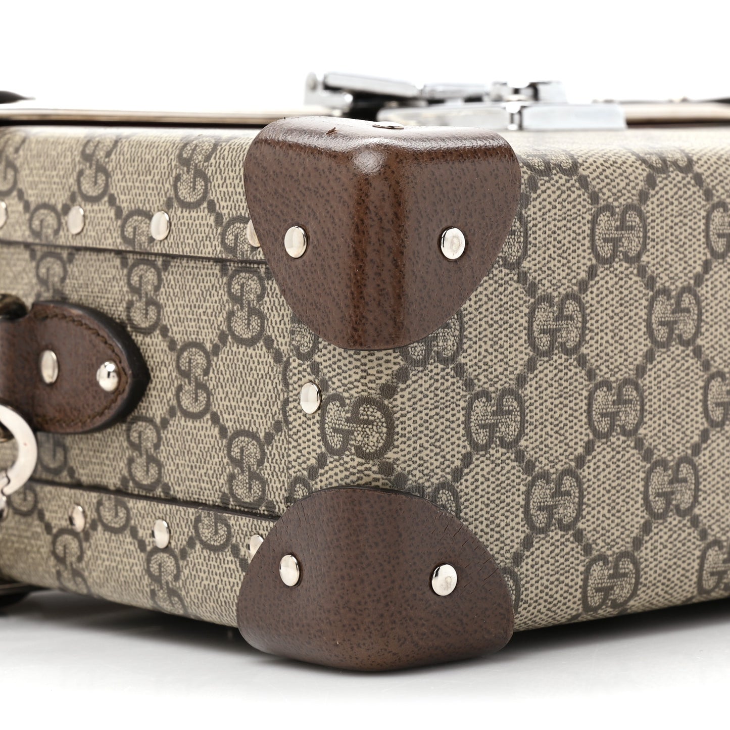 GG Supreme Monogram Globe-Trotter Beauty Case Brown