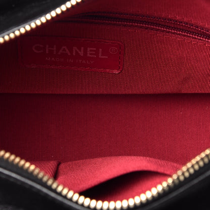 Chanel Aged Calfskin Chevron Quilted Small Gabrielle Hobo Black 5 of 9