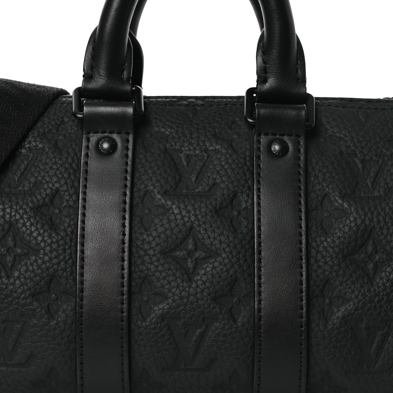 Louis Vuitton Monogram Taurillon Keepall Bandouliere 25 Black 6 of 9