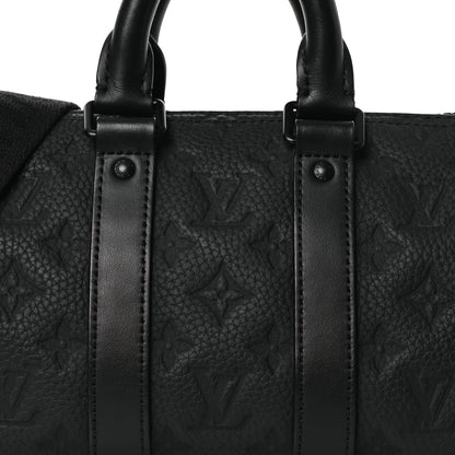 Louis Vuitton Monogram Taurillon Keepall Bandouliere 25 Black 6 of 9