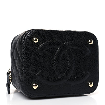 Chanel Caviar Quilted Small CC Vanity Case Black 4 of 10