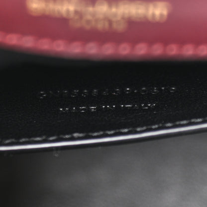 Saint Laurent Velvet Matelasse Vicky Chain Bag Burgundy 7 of 10