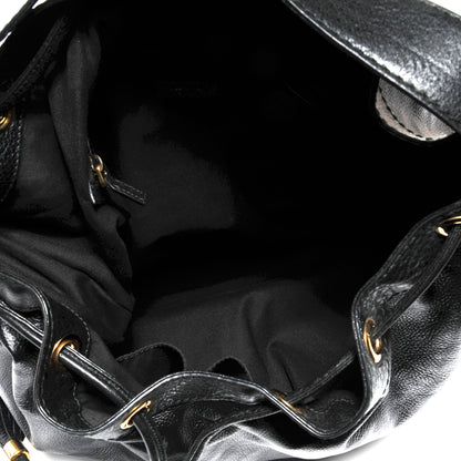 Gucci Pebbled Calfskin Medium Interlocking Icon Shoulder Bag Black 7 of 7