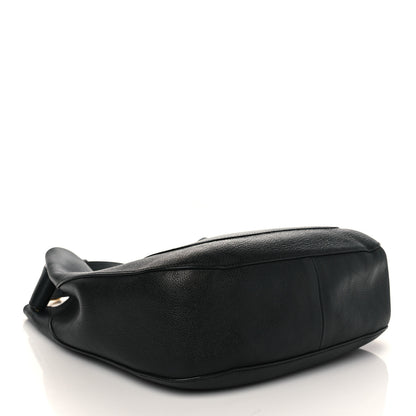 Burberry Grainy Calfskin Small Elmstone Hobo Black 4 of 6
