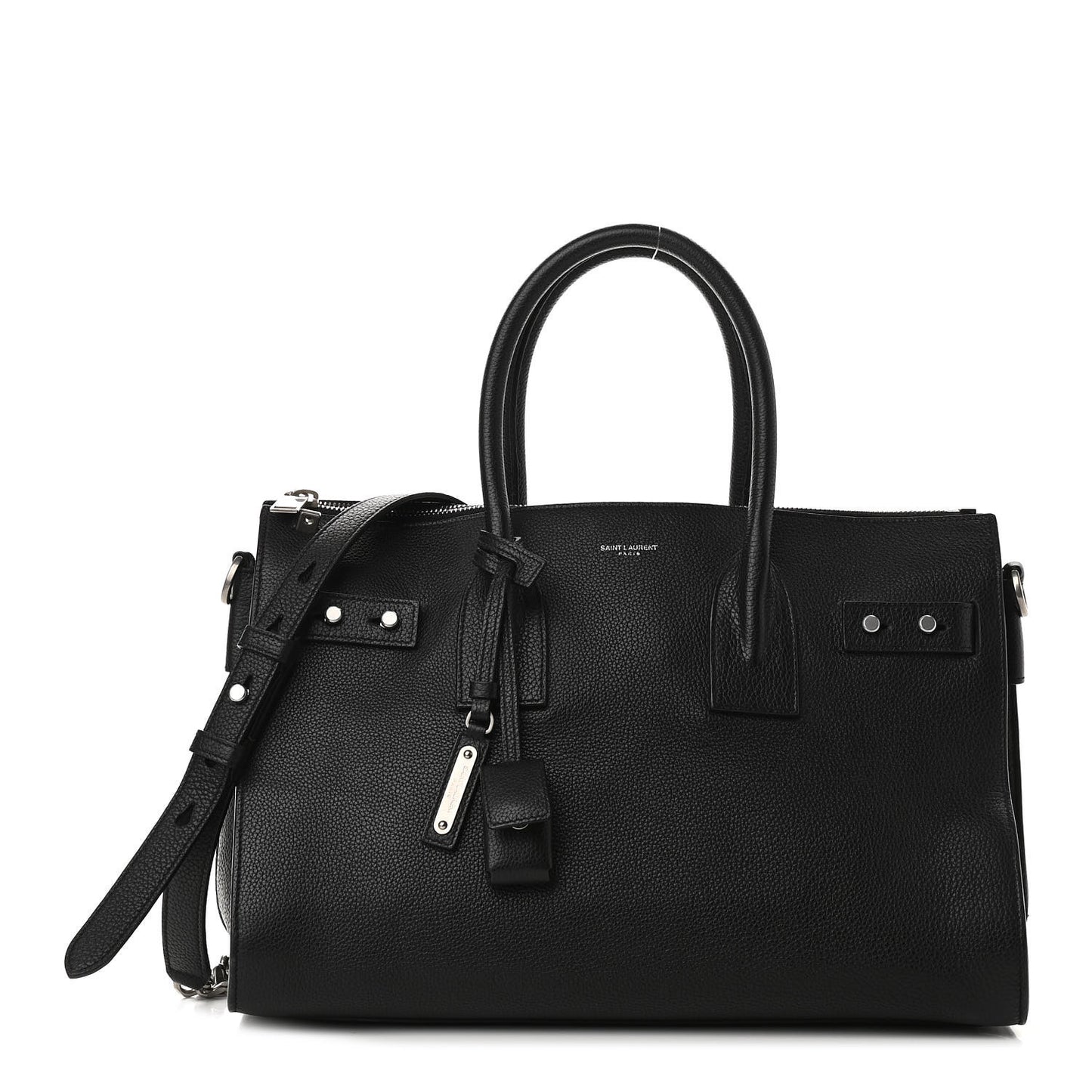 Grained Calfskin Small Supple Sac De Jour Black